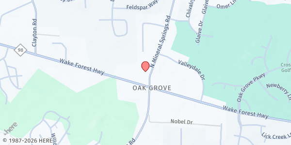 Map showing On Fire for God at 3741 Wake Forest Hwy., Durham, NC