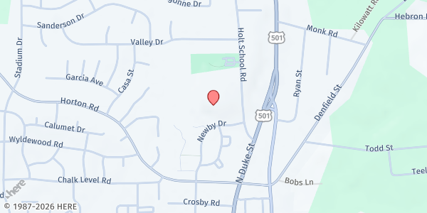 Map showing The River at 4005 Holt School Road, Durham, NC