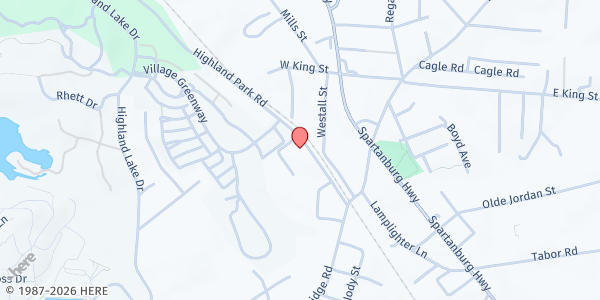 Map showing Welcome Table - Hope UMC at 2443 Spartanburg Highway, East Flat Rock, NC