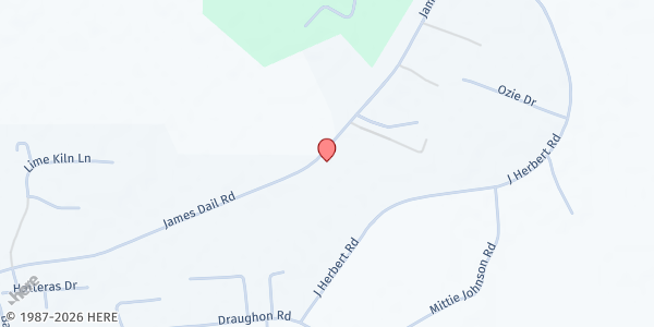 Map showing New Jerusalem at 2836 James Dial Rd., Eastover, NC