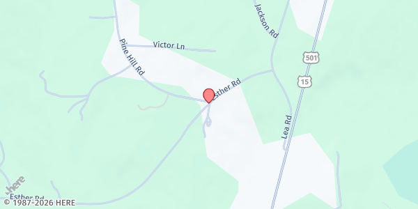 Map showing Faith on Fire Deliverance at 235 Ester Road, Eastwood, NC