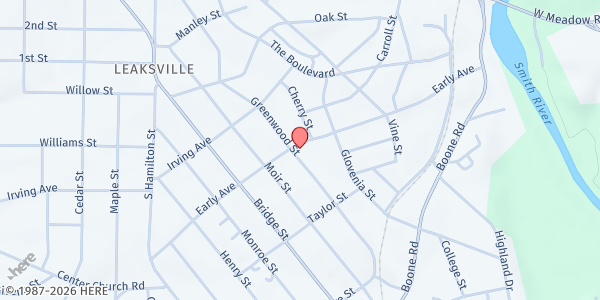 Map showing Rockingham Rescue Mission at 618 Early Rd., Eden, NC