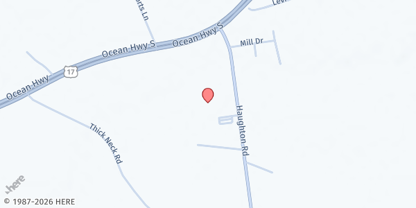 Map showing MFP Chowan at 1255 Haughton Rd., Edenton, NC