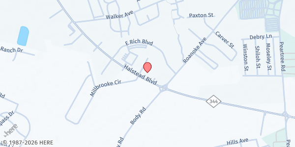 Map showing Albemarle Food Pantry at 1008 Halstead Blvd., Elizabeth City, NC
