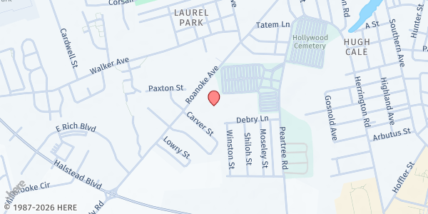 Map showing WIC Program Pasquotank Co at 711 Roanoke Ave., Elizabeth City, NC