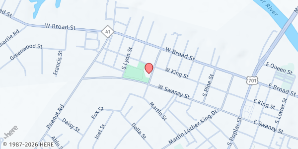 Map showing Bladen Crisis Assistance, Inc. at 208 Morehead St., Elizabethtown, NC