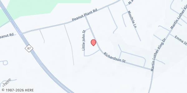 Map showing Full Gospel Christian Church of Deliverence at 915 Richardson St., Elizabethtown, NC