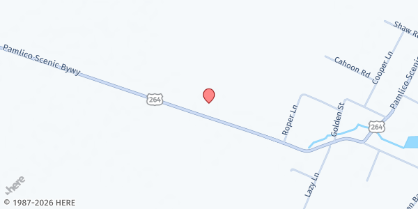 Map showing Englehard Mobile Food Pantry Distribution Site at 34545 US 264, Englehard, NC