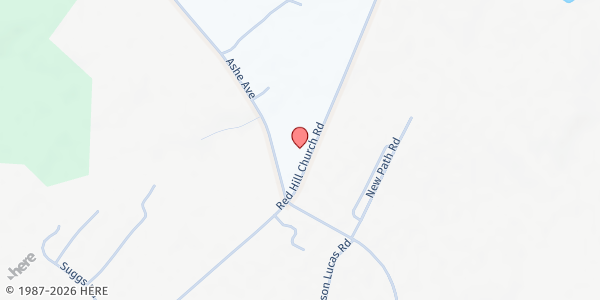 Map showing Grace Chapel Food Program at 1359 Red Hill Church Rd., Erwin, NC