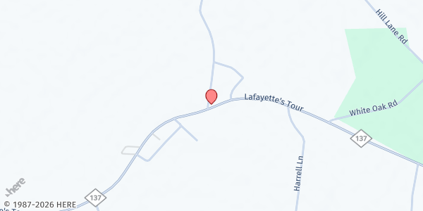 Map showing Damascus Road Worship Center at 739 NC Hwy. 137, Eure, NC
