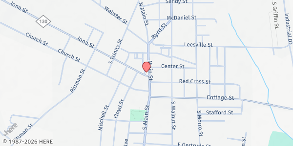 Map showing Life Changing Outreach Center at 314 S. Main St., Fairmont, NC