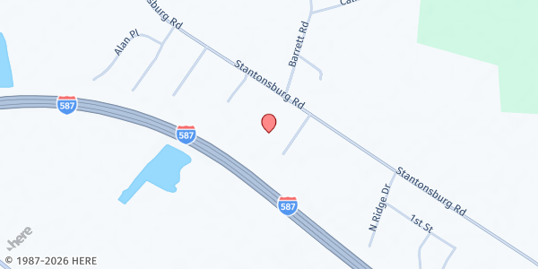 Map showing Word of Truth at 7227 Stantonsburg Rd., Farmville, NC