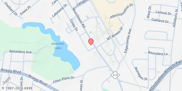 Map showing Blessed Solutions at 1205 Murchison Rd., Fayetteville, NC