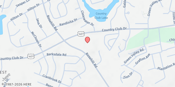 Map showing Church of Christ @ Country Club Dr. at 651 Country Club Dr., Fayetteville, NC