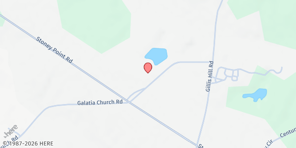 Map showing Galatia Presbyterian Church at 8800 Galatia Church Rd., Fayetteville, NC