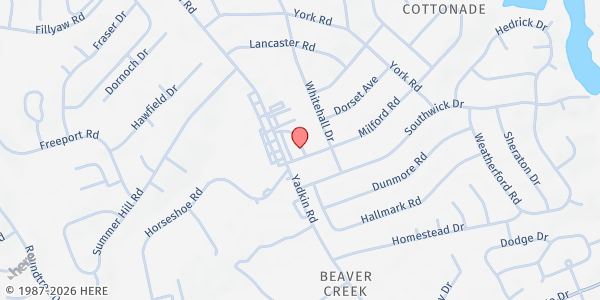 Map showing Harry Hosier United Methodist Church at 6201 Milford Rd., Fayetteville, NC