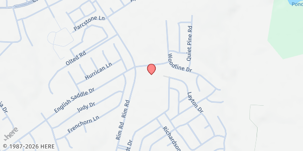 Map showing Healing Touch Ministries Food Pantry at 1411 Rim Rd., Fayetteville, NC