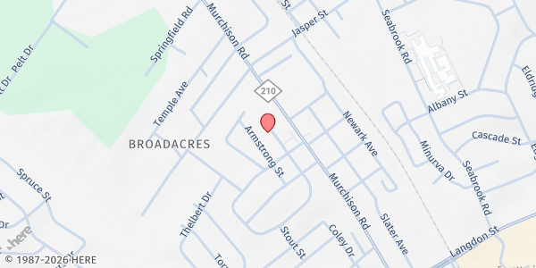 Map showing Jehovah Jireh Christian Ministries at 1913 Harris St., Fayetteville, NC