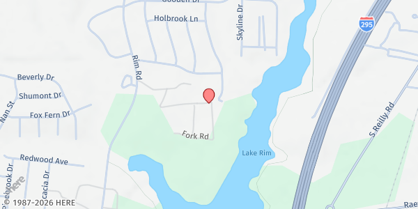 Map showing Jesus' Peace Ministries at 980 Kennesaw Dr., Fayetteville, NC