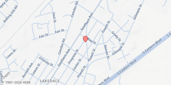 Map showing Lighthouse Harvest Church at 1069 Southern Ave., Fayetteville, NC