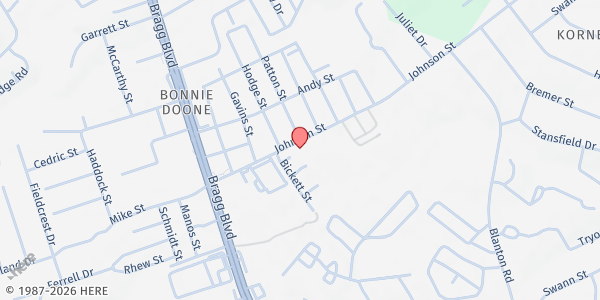 Map showing Loaves & Fishes- Feeding the Multitudes at 220 Johnson St., Fayetteville, NC