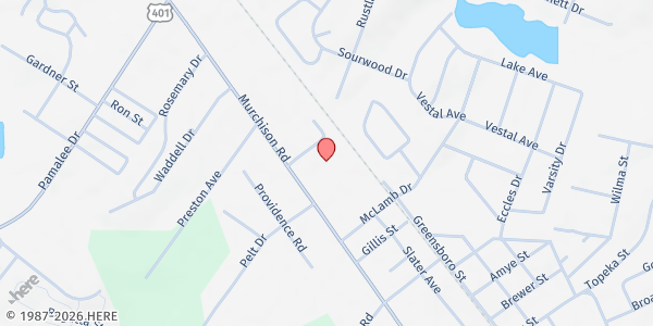 Map showing MASJID OMAR IBN SAYYID at 2700 Murchison Rd., Fayetteville, NC