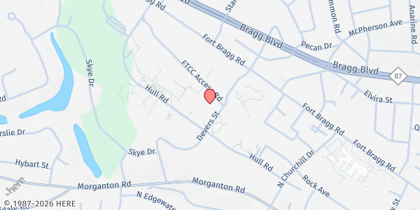 Map showing Meade Food Pantry at Food Pantry 37753, Fayetteville, NC