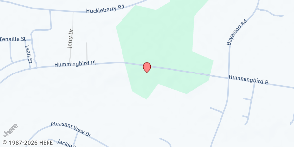 Map showing SHILOH UNITED CHURCH OF CHRIST 1027 at 4150 HUMMINGBIRD PLACE, Fayetteville, NC