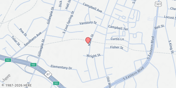 Map showing St. Paul Full Gospel Baptist Church at 602 Mann St., Fayetteville, NC