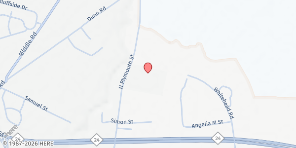 Map showing The Household of Faith at 468 N. Plymouth St., Fayetteville, NC