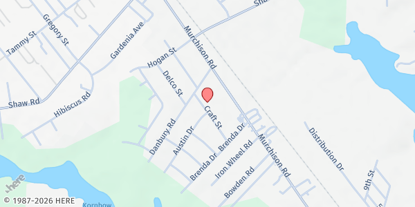 Map showing The Word of God Fellowship International at 5118 Craft St., Fayetteville, NC