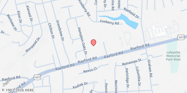 Map showing Trinity United Methodist Church at 6974 Raeford Rd., Fayetteville, NC