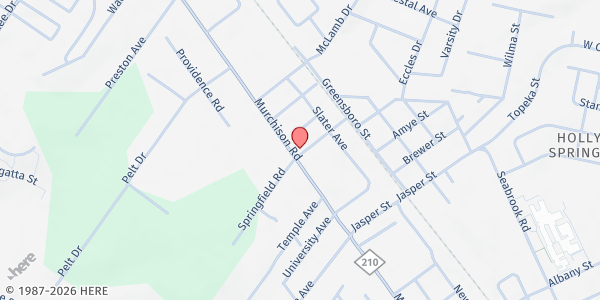 Map showing United Gospel Christ Cathedral at 2400 Murchison Rd., Fayetteville, NC