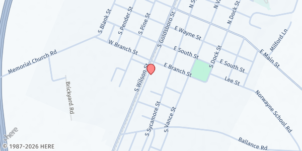 Map showing Renewal Place at 410 South Goldsboro St, Fremont, NC