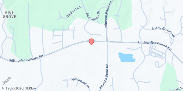 Map showing New Providence Missionary Baptist Church at 4813 Hilltop Needmore Road, Fuquay-Varina, NC