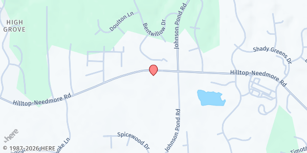 Map showing New Providence Missionary Baptist Church at 4813 Hilltop Needmore Rd., Fuquay-Varina, NC