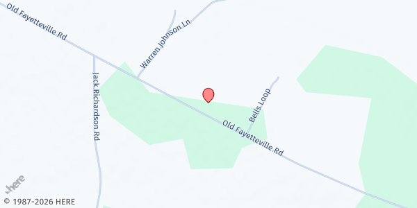 Map showing St. Matthew Holiness Church by Faith at 7172 Old Fayetteville Rd., Garland, NC