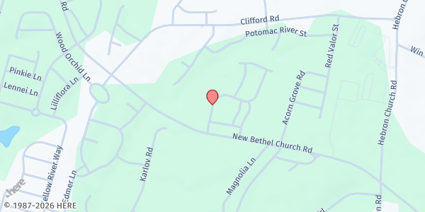 Map showing Community of Hope Ministries Food Pantry at 601 St. Mary's St., Garner, NC