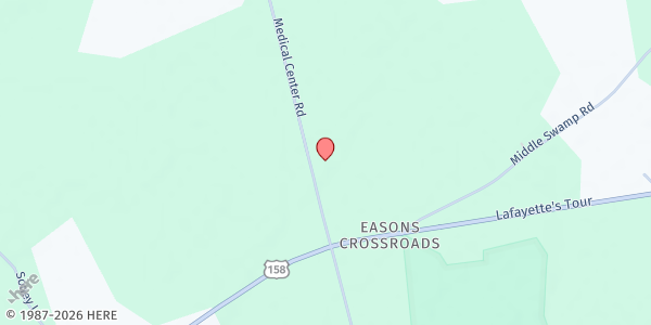 Map showing Gates Emergency Ministries at 25 Medical Center Rd., Gates, NC