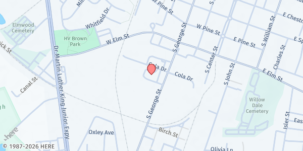 Map showing A Gift of Love at 701 S. George St., Goldsboro, NC