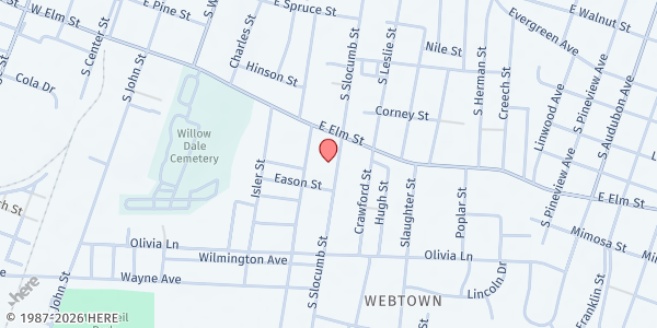 Map showing HGDC Community Crisis Center at 607 South Slocumb Street, Goldsboro, NC