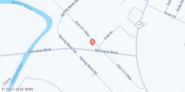 Map showing North Carolina Poverty Coalition at 313 Old Hwy. 111, Goldsboro, NC