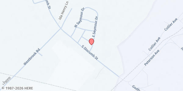 Map showing Three In One Family Center at 282 E. Seymour St., Goldsboro, NC