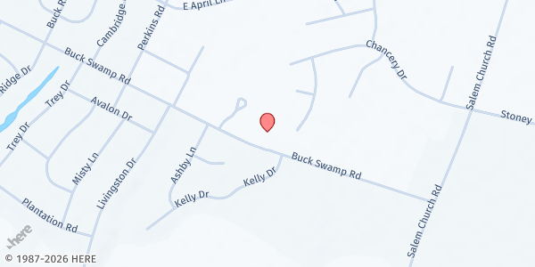 Map showing TWFC Food-4-Life at 296 Buck Swap Rd., Goldsboro, NC