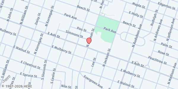 Map showing Wayne County DSS - Goldsboro at 301 North Herman Street, Goldsboro, NC