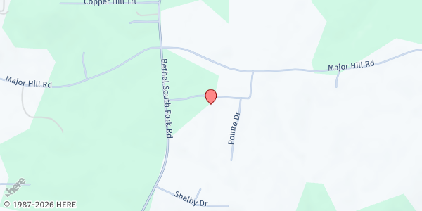 Map showing Burnett's Chapel Christian Church at 1957 Burnett's Chapel Church Rd., Graham, NC