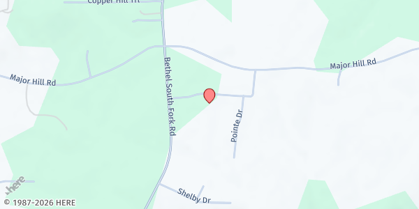 Map showing Burnett's Chapel Christian Church at 1957 Burnett's Church Rd, Graham, NC