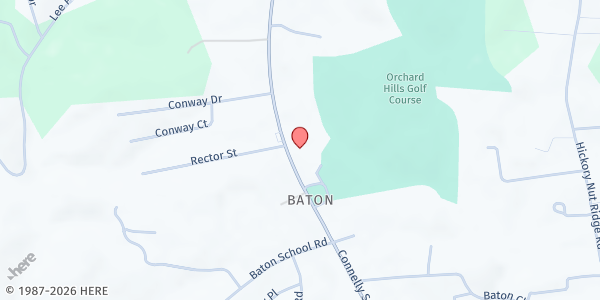 Map showing Mountain Grove Baptist Church at 2485 Connelly Springs Rd., Granite Falls, NC