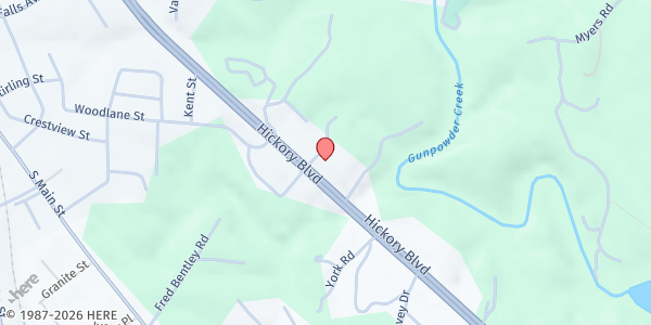 Map showing The Salvation Army - Lenoir at 4370 Hickory Blvd, Granite Falls, NC