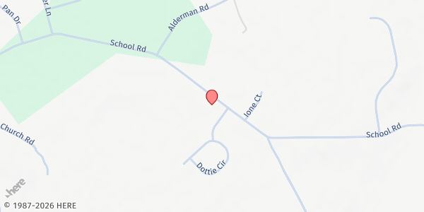 Map showing Gray's Creek Christian Center at 3028 School Road, Gray's Creek, NC